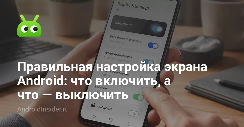 Правильная настройка экрана Android: что включить, а что — выключить