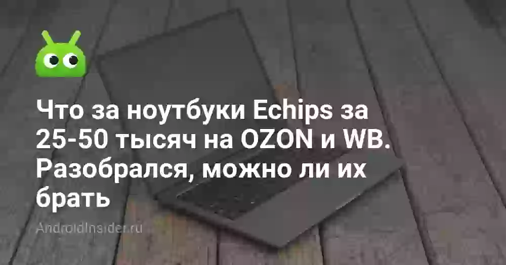 Что за ноутбуки Echips за 25-50 тысяч на OZON и WB. Разобрался, можно ли их брать