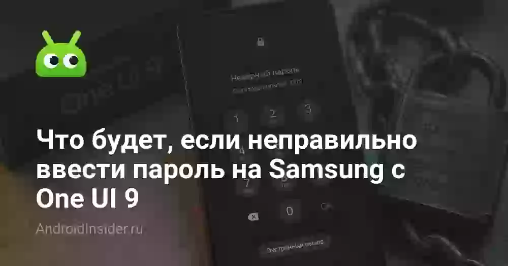 Что будет, если неправильно ввести пароль на Samsung с One UI 9
