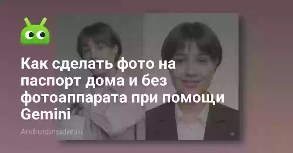 Как сделать фото на паспорт дома и без фотоаппарата при помощи Gemini