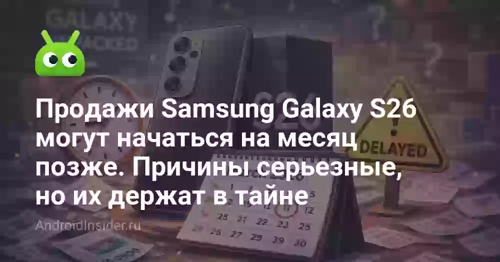 Продажи Samsung Galaxy S26 могут начаться на месяц позже. Причины серьезные, но их держат в тайне
