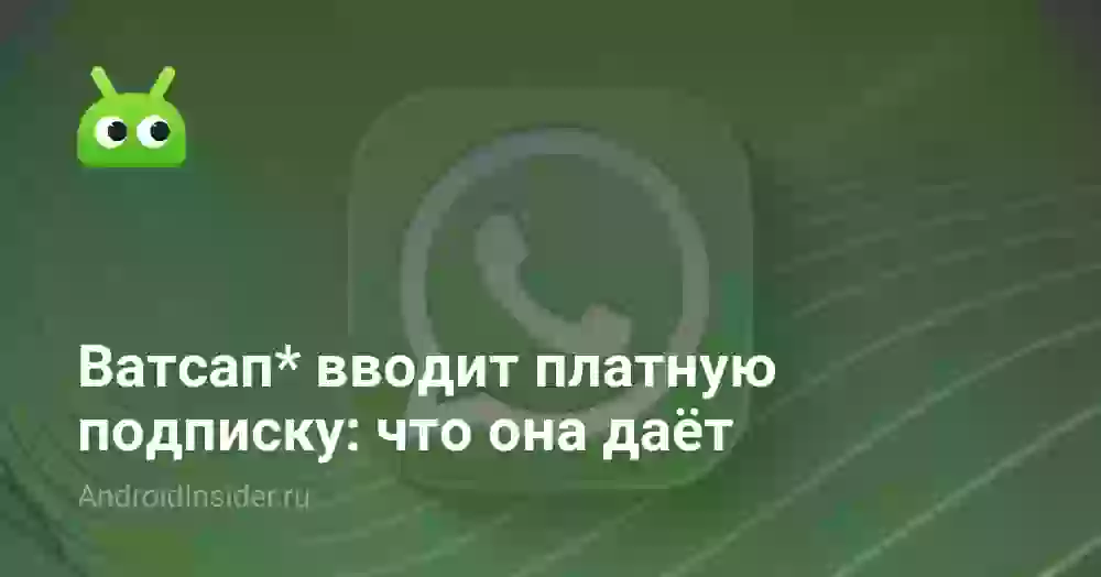 Ватсап* вводит платную подписку: что она даёт