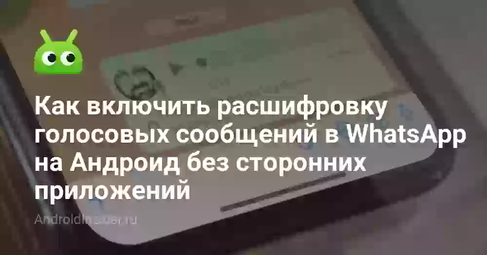 Расшифровка недоступна в Ватсапе: как включить функцию