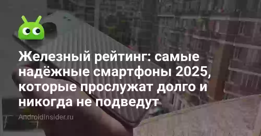 Железный рейтинг: самые надёжные смартфоны 2025, которые прослужат долго и никогда не подведут