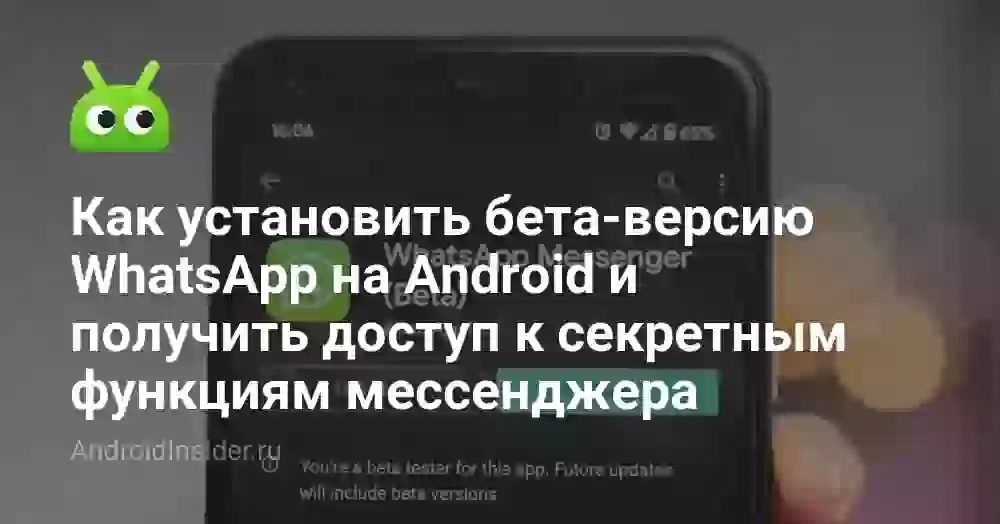 Как установить бета-версию WhatsApp на Android и получить доступ к секретным функциям мессенджера